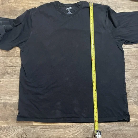 Duluth Trading Co Black‎ Long Sleeve Crew Neck Heavy Cotton T-Shirt Longtail 2XL - Picture 4 of 6